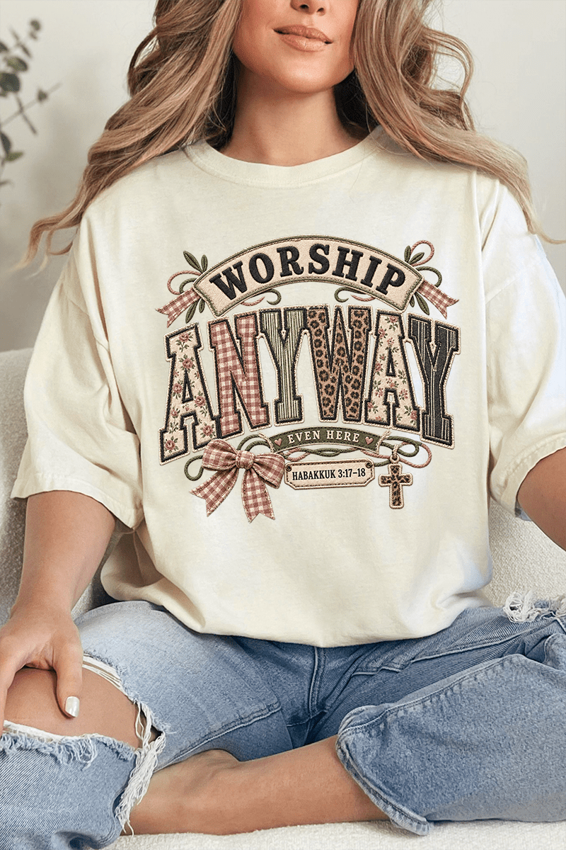 Worship Anyway Comfort Colors Adult Ring-Spun Cotton Tee - Wholesale Accessory Market
