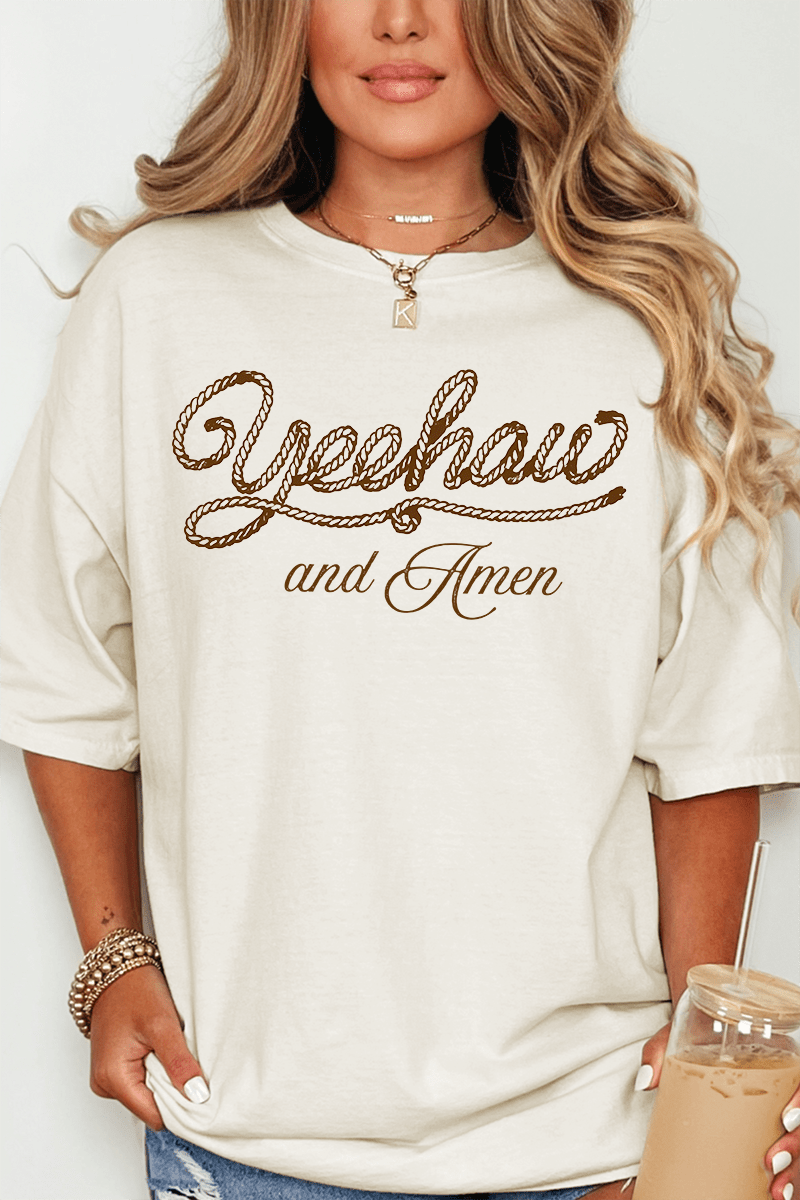 Yeehaw & Amen Comfort Colors Adult Ring - Spun Cotton Tee - Wholesale Accessory Market