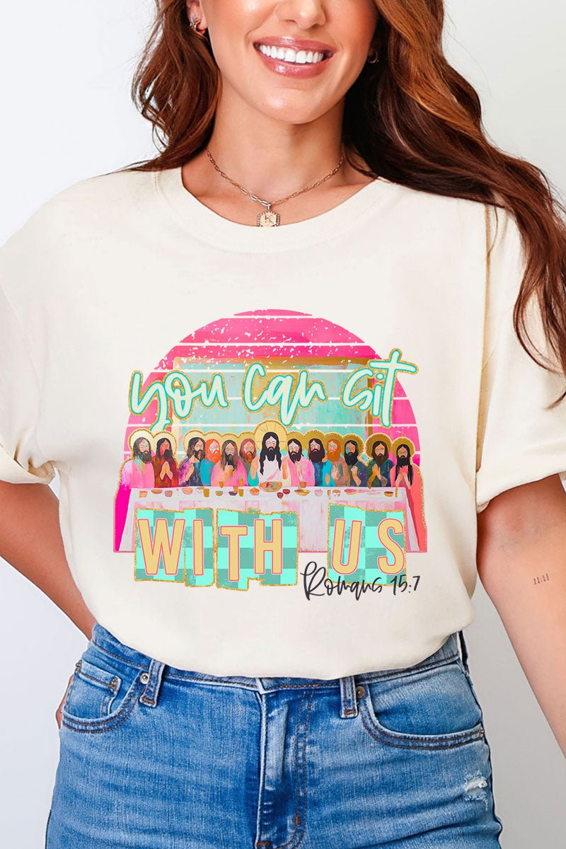 You Can Sit With Us Comfort Colors Adult Ring - Spun Cotton Tee - Wholesale Accessory Market