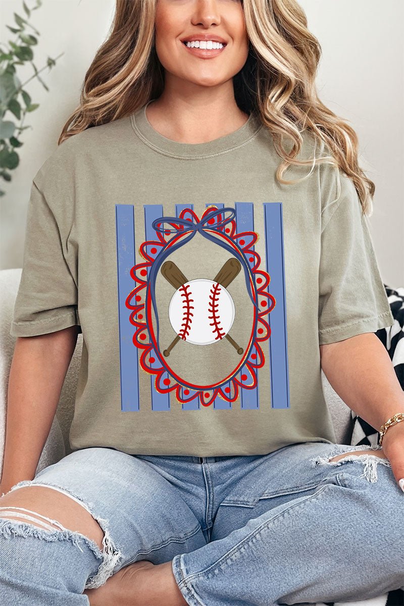 Baseball Stripes Comfort Colors Adult Ring - Spun Cotton Tee - Wholesale Accessory Market
