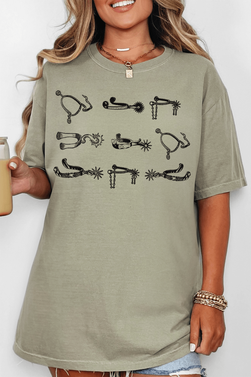 Boot Spurs Comfort Colors Adult Ring - Spun Cotton Tee - Wholesale Accessory Market