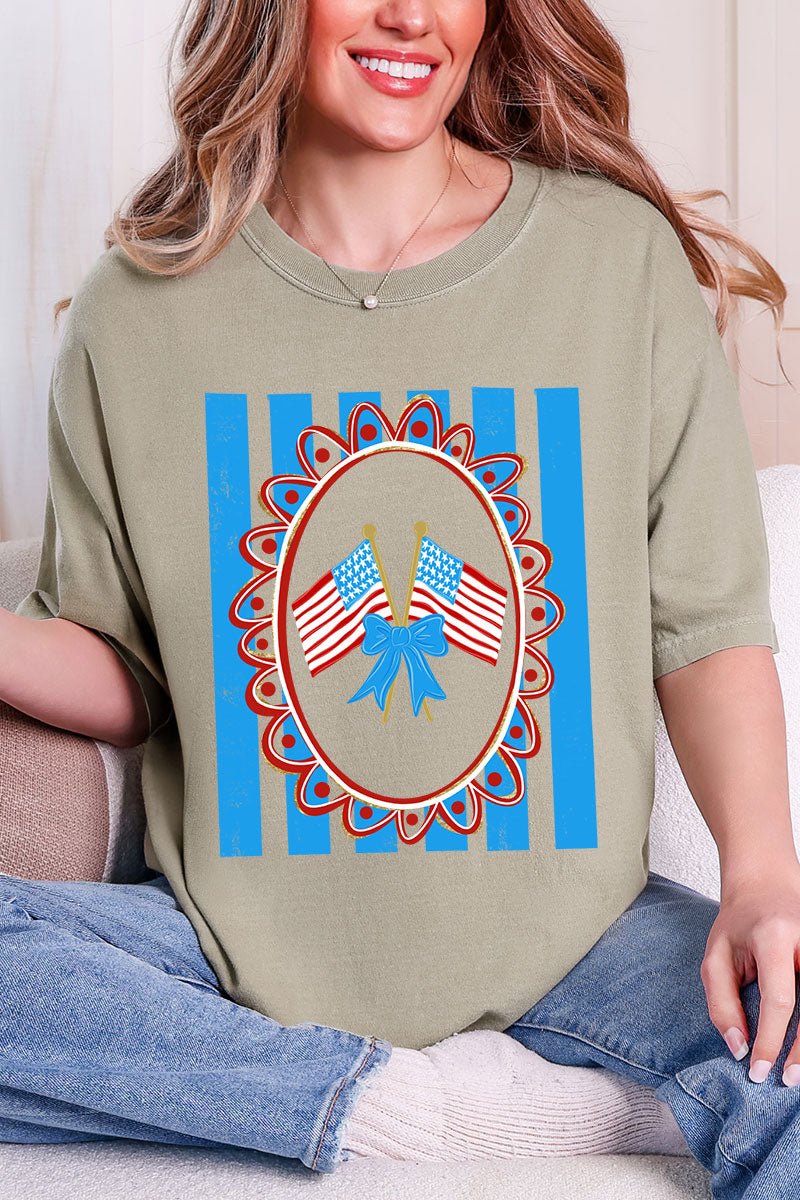 Freedom Flags Forever Comfort Colors Adult Ring - Spun Cotton Tee - Wholesale Accessory Market