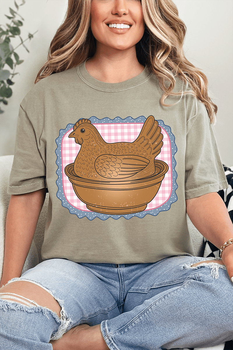 Hen & Home Comfort Colors Adult Ring - Spun Cotton Tee - Wholesale Accessory Market