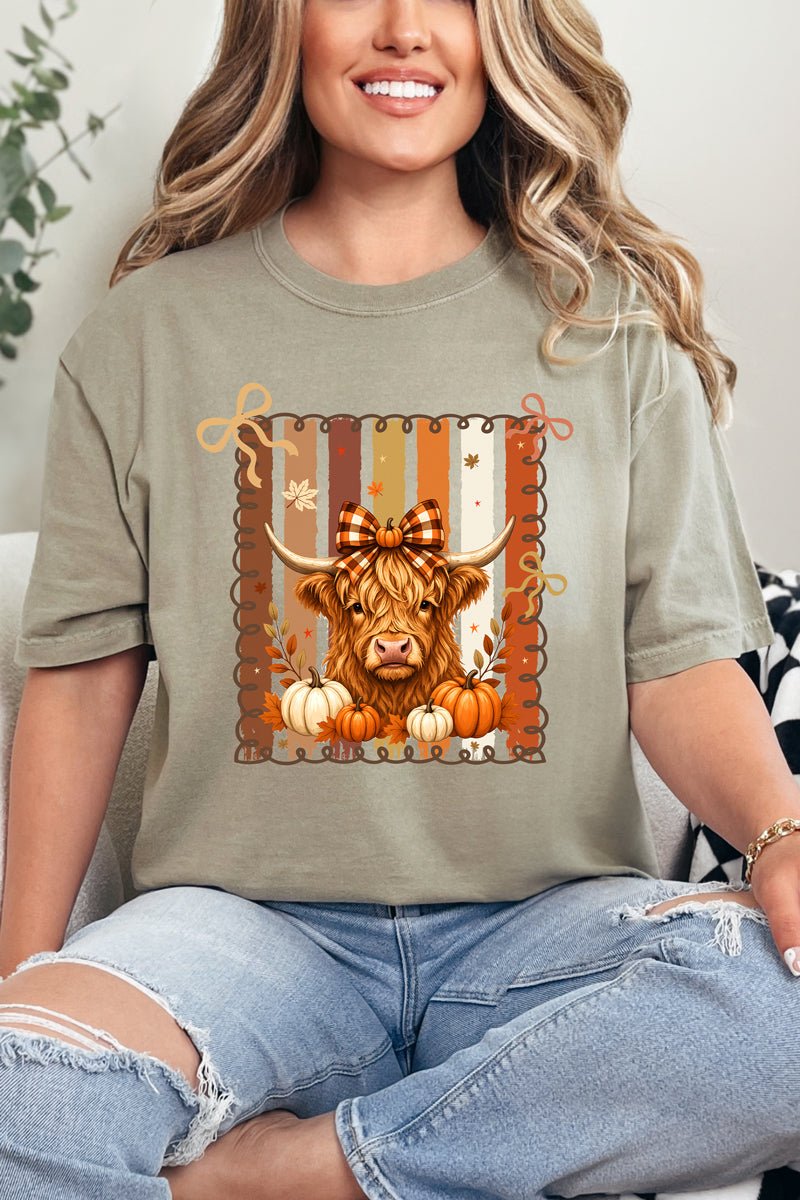 Highland In Autumn Comfort Colors Adult Ring-Spun Cotton Tee - Wholesale Accessory Market