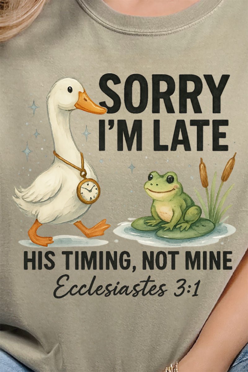 His Timing Not Mine Comfort Colors Adult Ring - Spun Cotton Tee - Wholesale Accessory Market