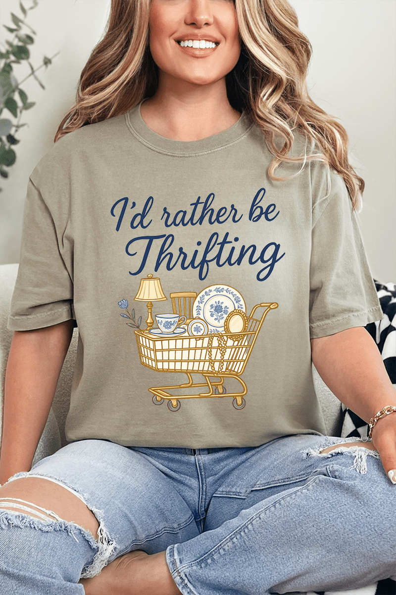 I'd Rather Be Thrifting Comfort Colors Adult Ring - Spun Cotton Tee - Wholesale Accessory Market