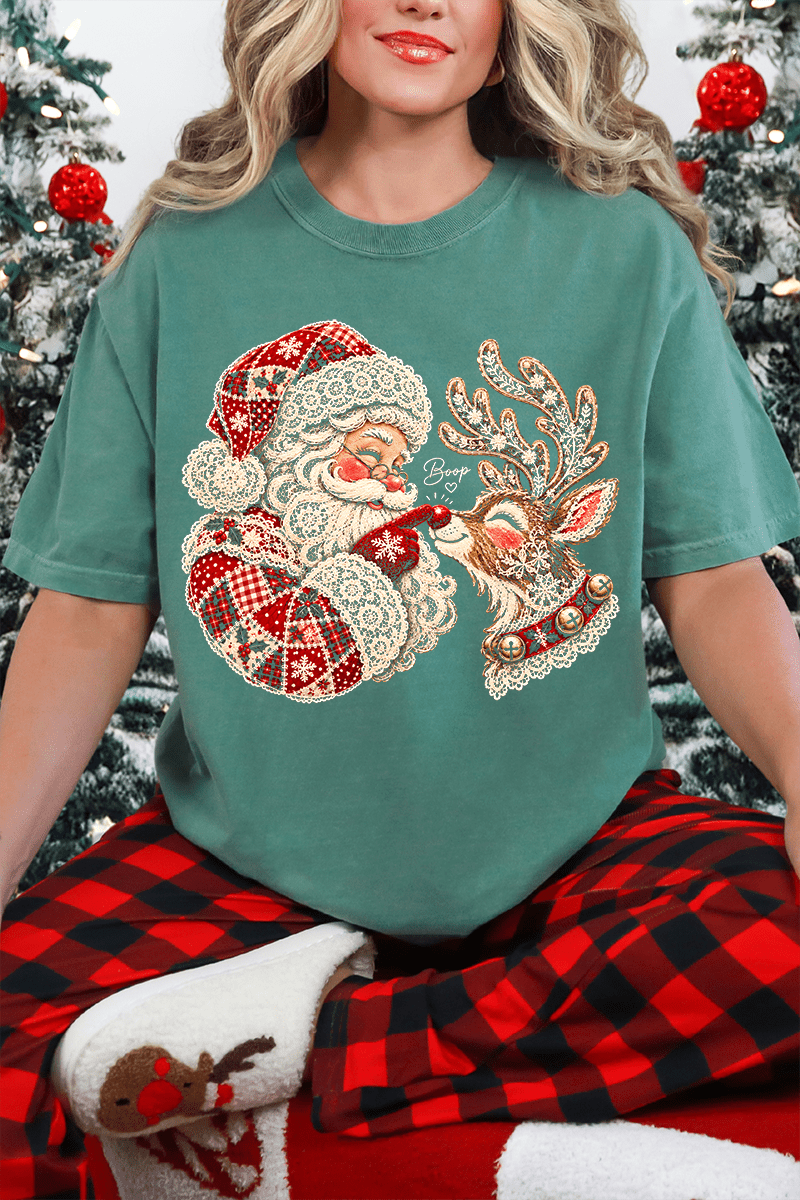 Santa's Christmas Boop Comfort Colors Adult Ring-Spun Cotton Tee - Wholesale Accessory Market