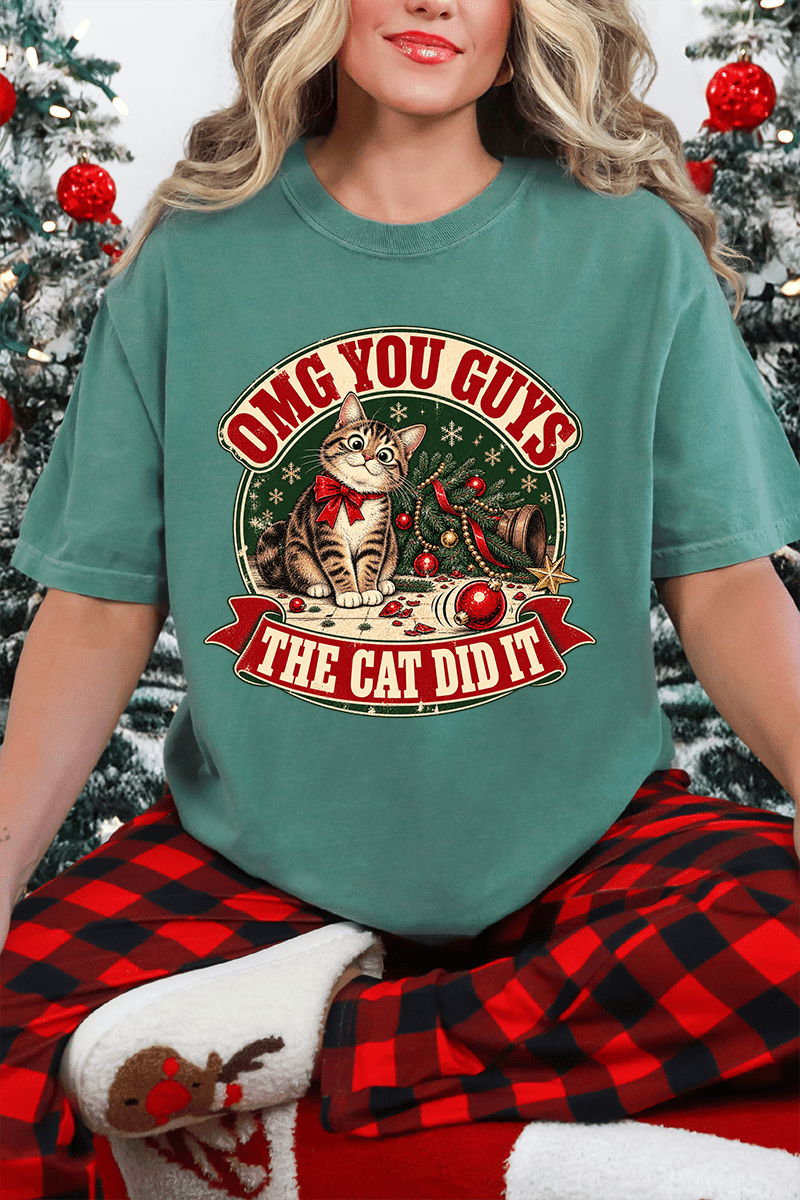 The Cat Did It Comfort Colors Adult Ring-Spun Cotton Tee - Wholesale Accessory Market