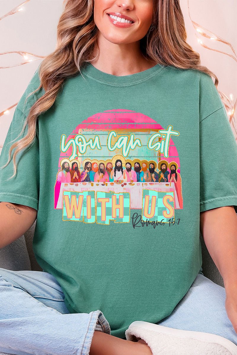 You Can Sit With Us Comfort Colors Adult Ring - Spun Cotton Tee - Wholesale Accessory Market