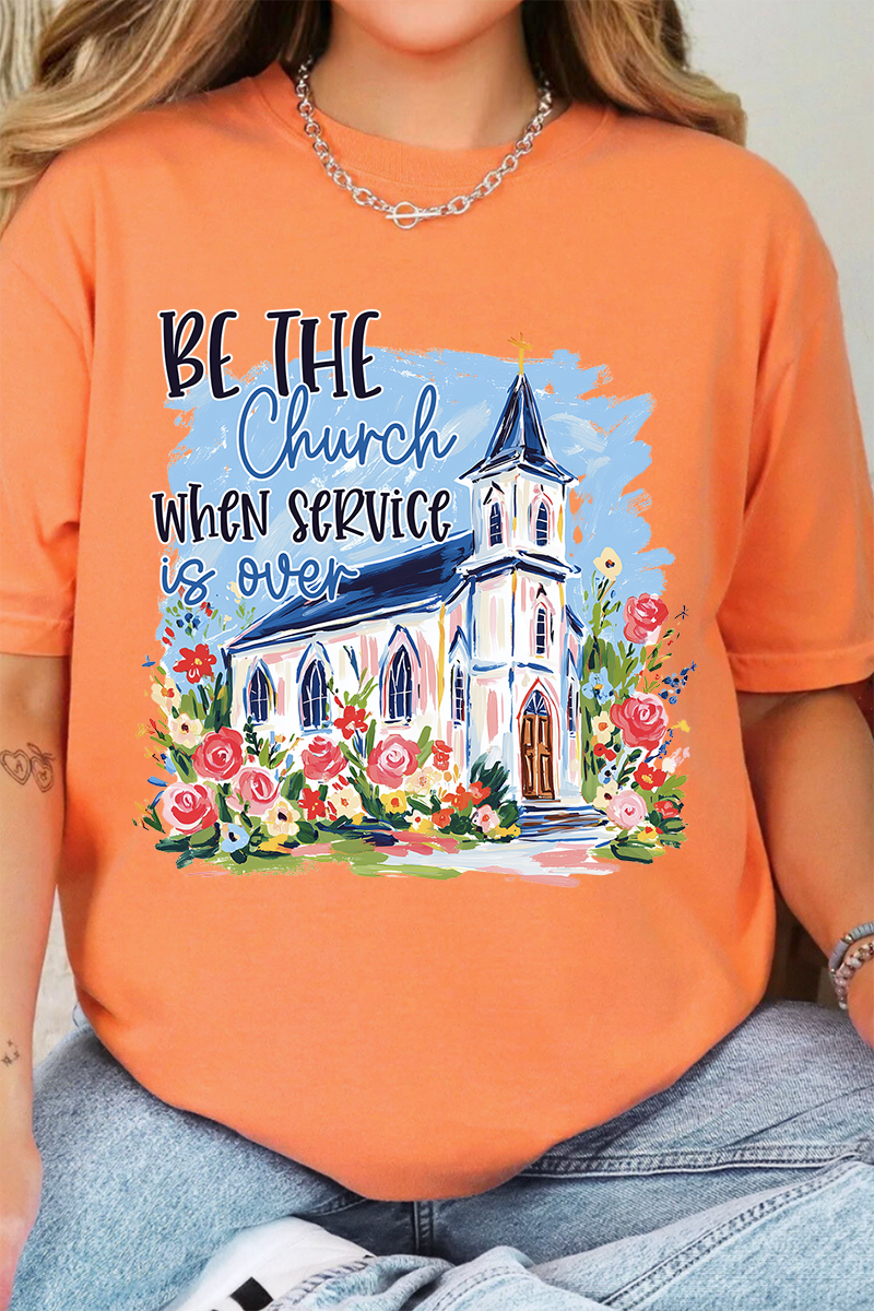 Watercolor Be The Church Comfort Colors Adult Ring-Spun Cotton Tee - Wholesale Accessory Market