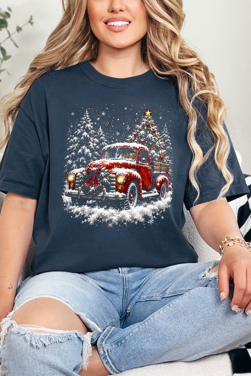 Evergreen Christmas Drive Comfort Colors Adult Ring-Spun Cotton Tee - Wholesale Accessory Market