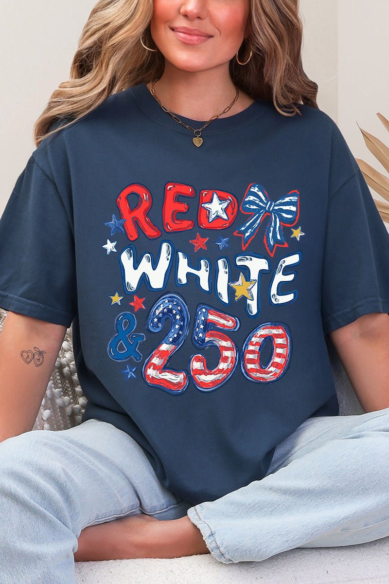 Red, White & 250 Comfort Colors Adult Ring - Spun Cotton Tee - Wholesale Accessory Market