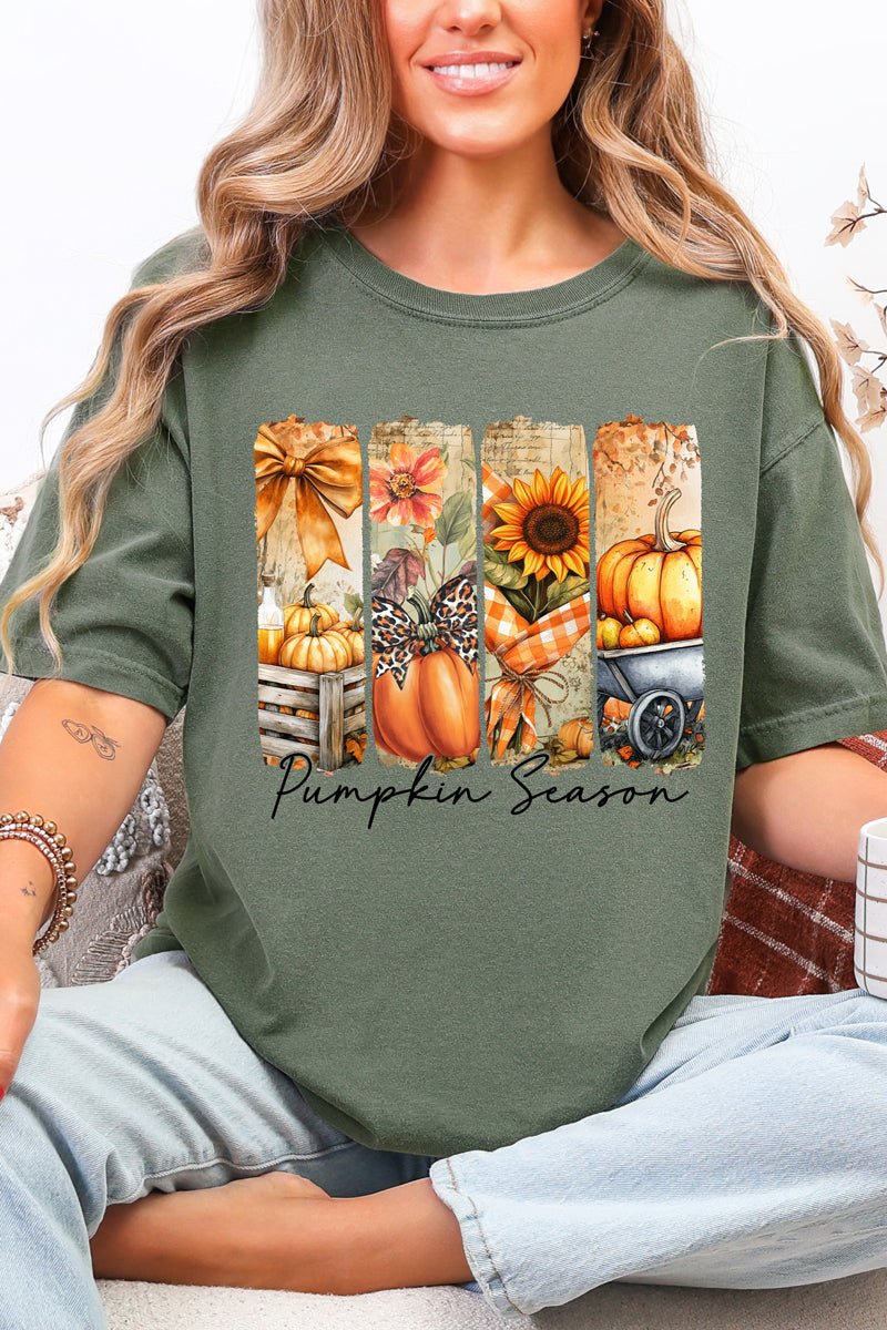 Pumpkin Season Collage Comfort Colors Adult Ring-Spun Cotton Tee - Wholesale Accessory Market