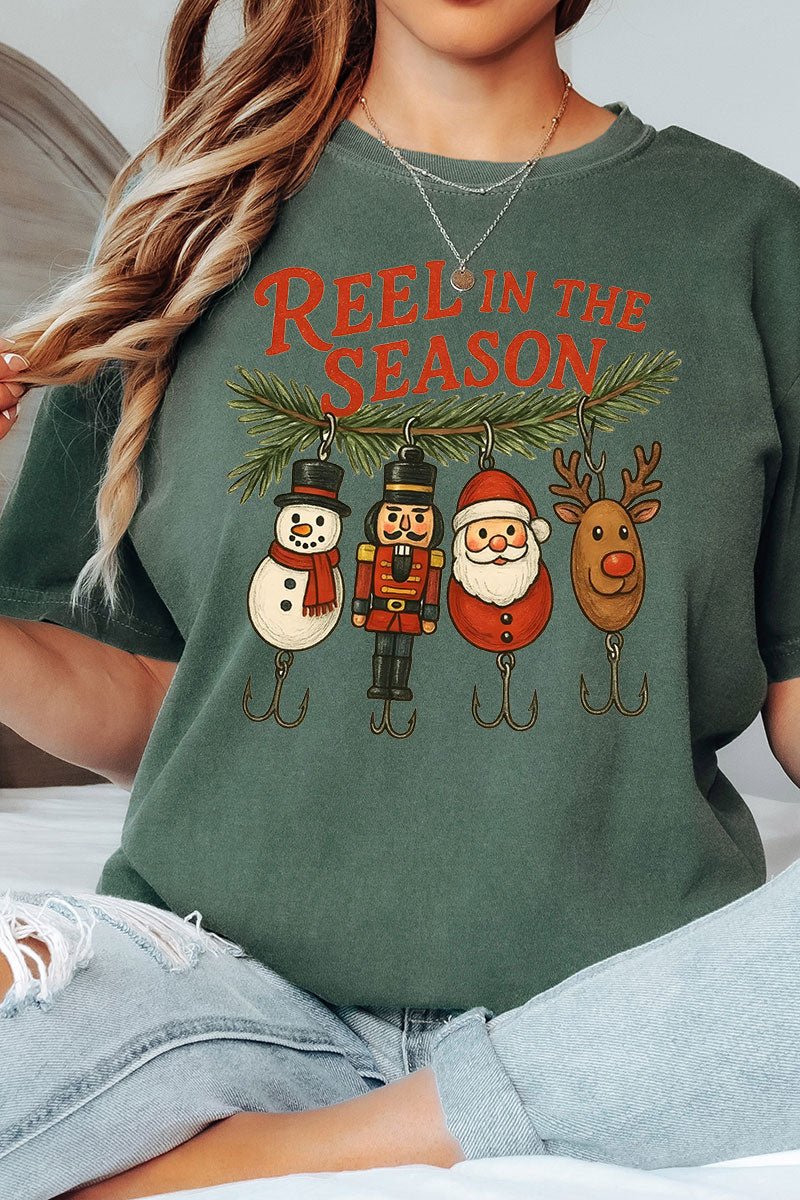 Reel In The Season Comfort Colors Adult Ring - Spun Cotton Tee - Wholesale Accessory Market