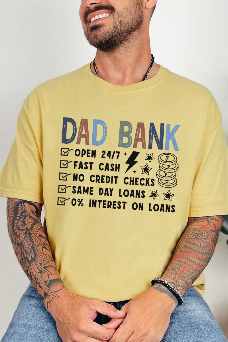 Dad Bank Comfort Colors Adult Ring - Spun Cotton Tee - Wholesale Accessory Market