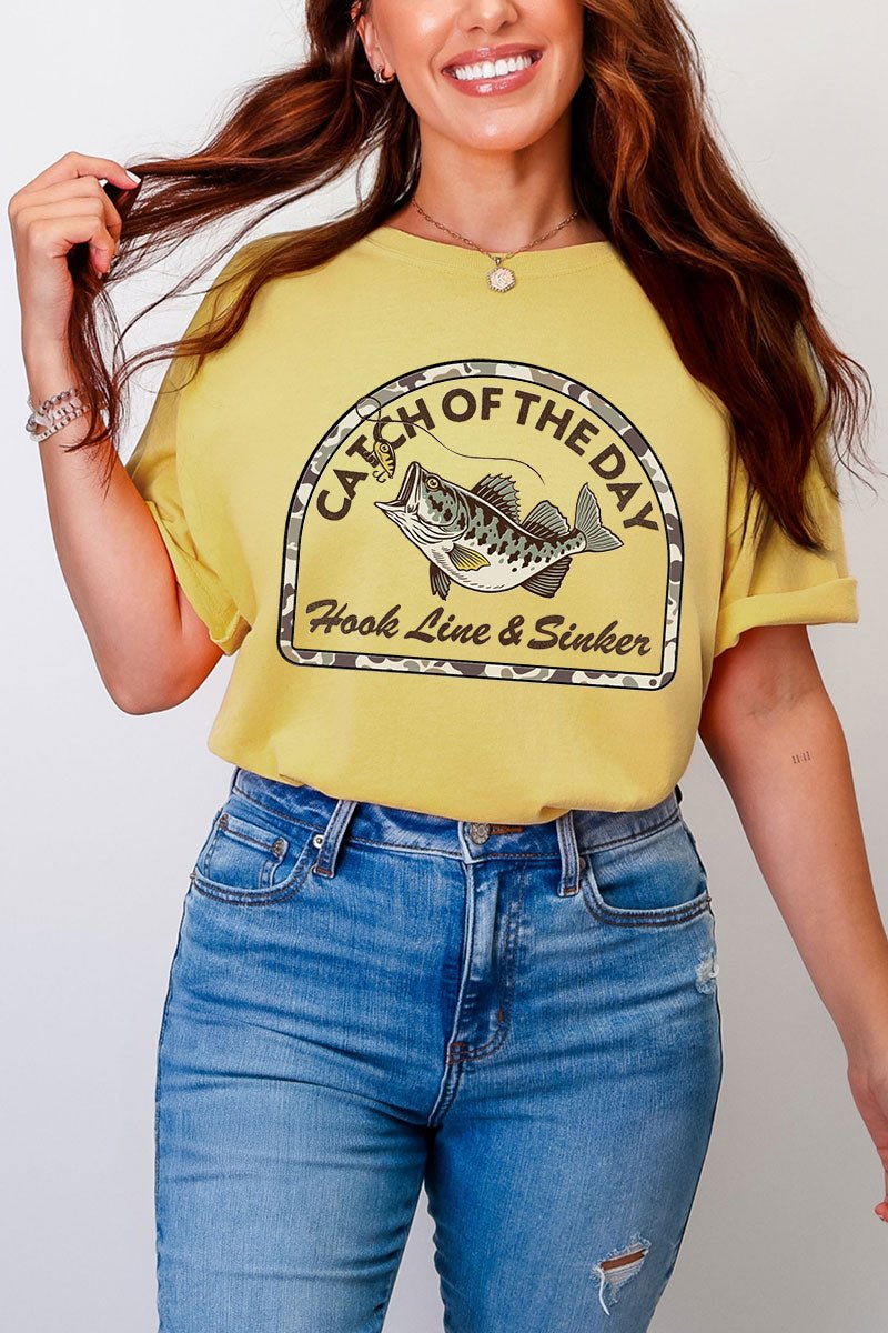 Hook Line & Sinker Brown Comfort Colors Adult Ring-Spun Cotton Tee - Wholesale Accessory Market