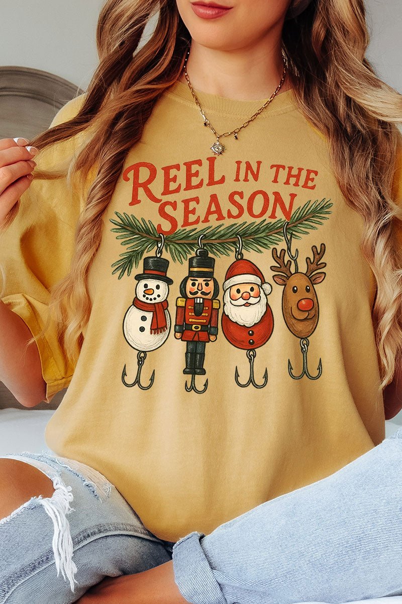 Reel In The Season Comfort Colors Adult Ring - Spun Cotton Tee - Wholesale Accessory Market