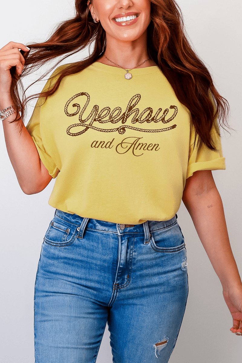 Yeehaw & Amen Comfort Colors Adult Ring - Spun Cotton Tee - Wholesale Accessory Market