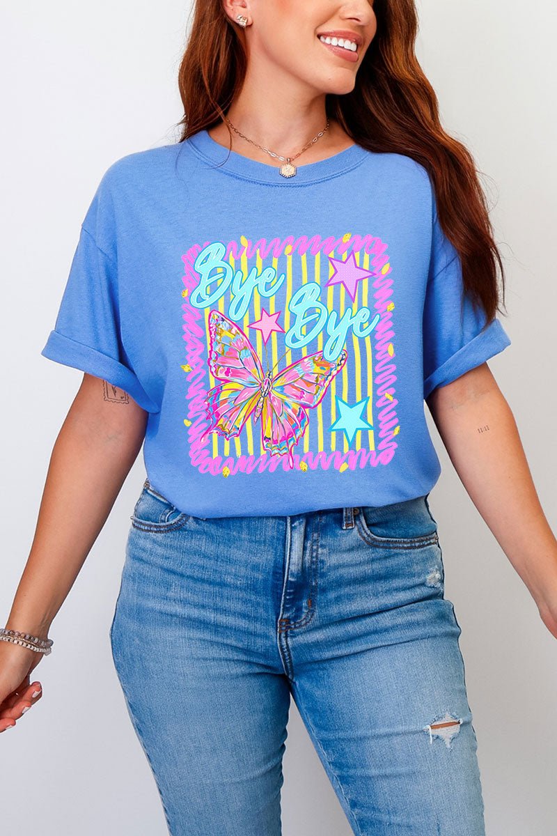 Bye Bye Butterfly Comfort Colors Adult Ring - Spun Cotton Tee - Wholesale Accessory Market