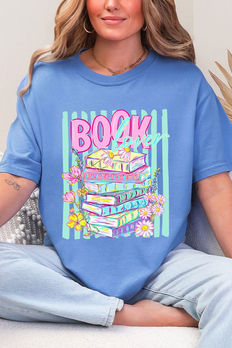 Petals & Paperback Book Lover Comfort Colors Adult Ring-Spun Cotton Tee - Wholesale Accessory Market