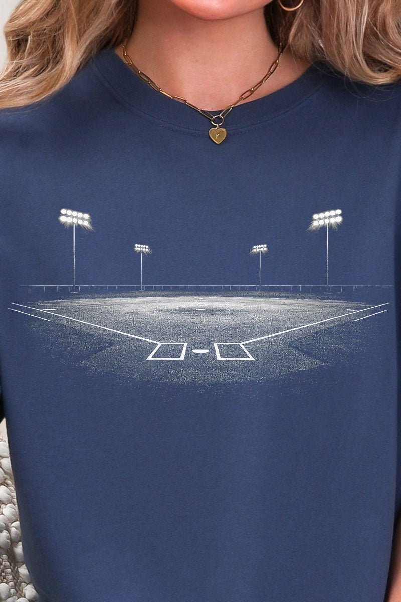 Baseball Lights Comfort Colors Adult Ring - Spun Cotton Tee - Wholesale Accessory Market