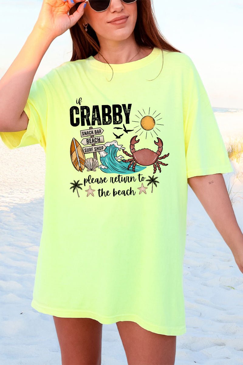 Crabby Beach Comfort Colors Adult Ring-Spun Cotton Tee - Wholesale Accessory Market