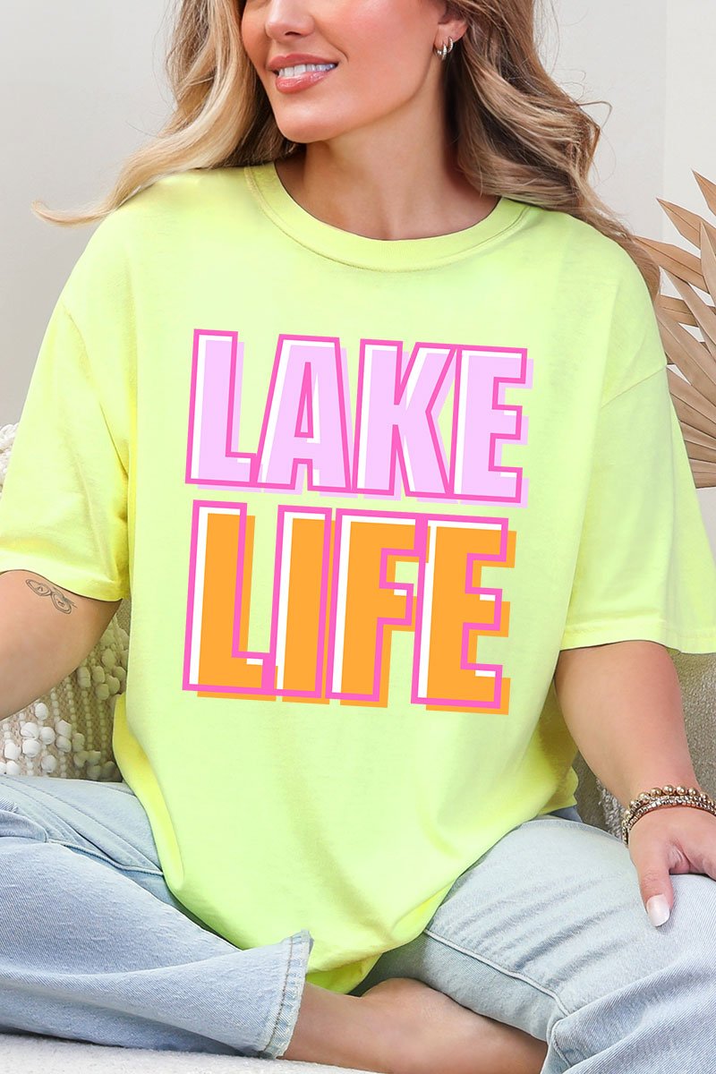 Golden Hour Lake Life Comfort Colors Adult Ring - Spun Cotton Tee - Wholesale Accessory Market