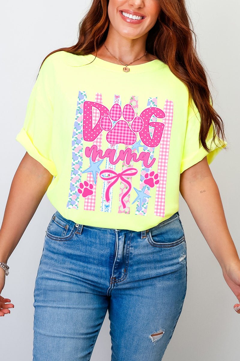 Pawfectly Pink Dog Mama Comfort Colors Adult Ring - Spun Cotton Tee - Wholesale Accessory Market