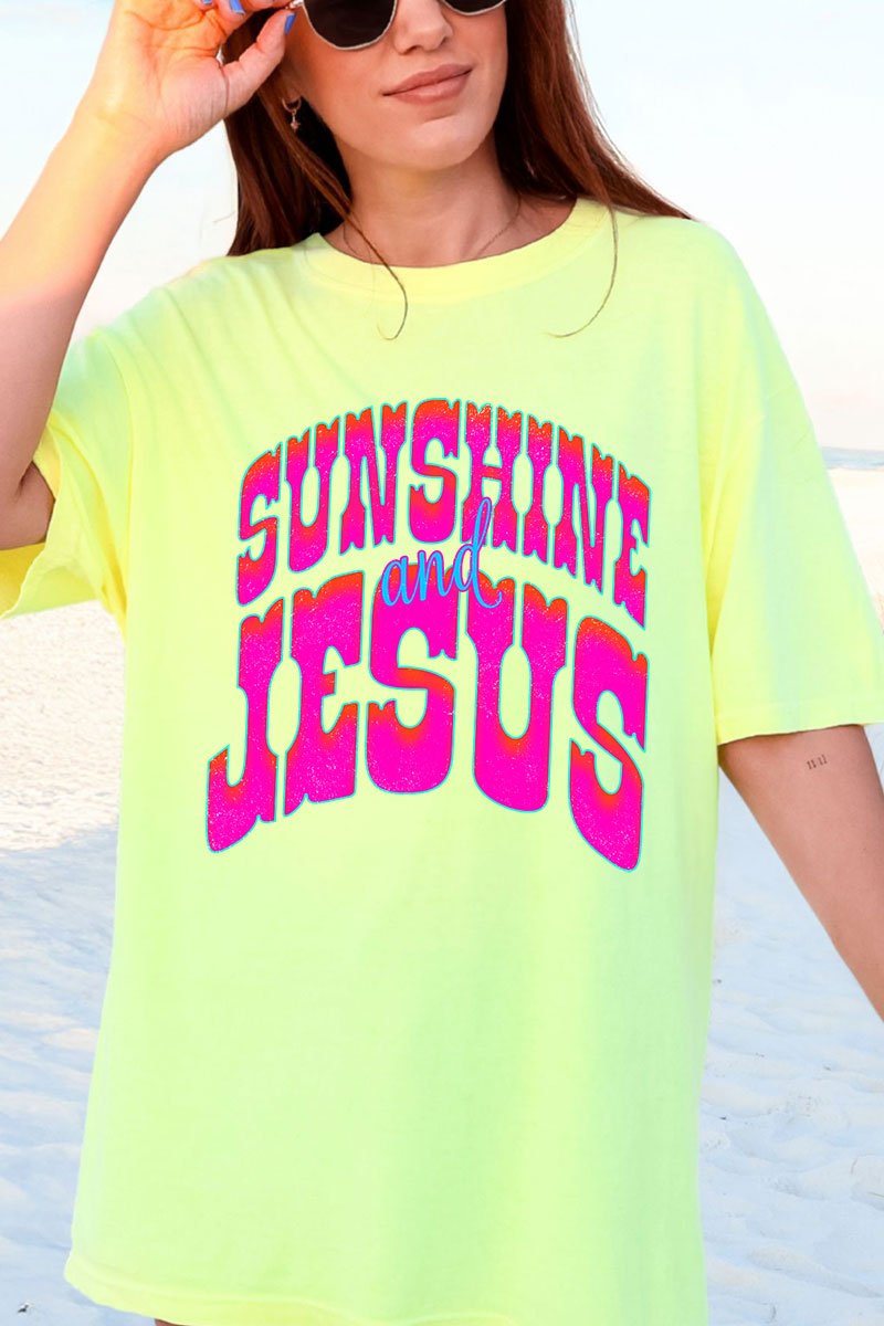 Radiant Sunshine And Jesus Comfort Colors Adult Ring-Spun Cotton Tee - Wholesale Accessory Market