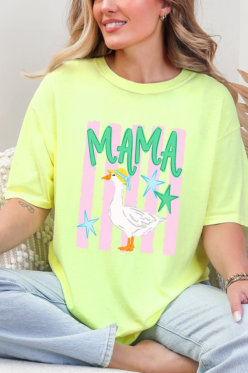 Striped Stars Mama Goose Comfort Colors Adult Ring - Spun Cotton Tee - Wholesale Accessory Market