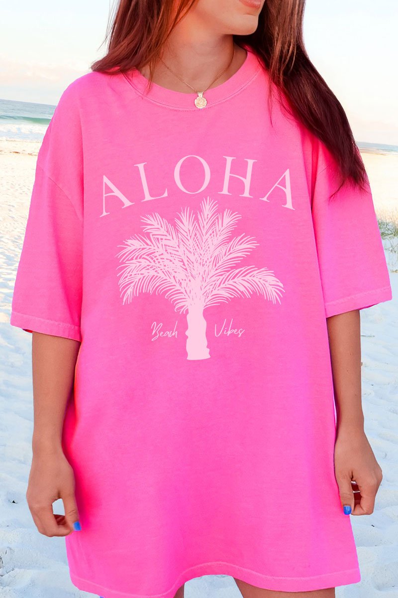 Aloha Vibes Comfort Colors Adult Ring - Spun Cotton Tee - Wholesale Accessory Market