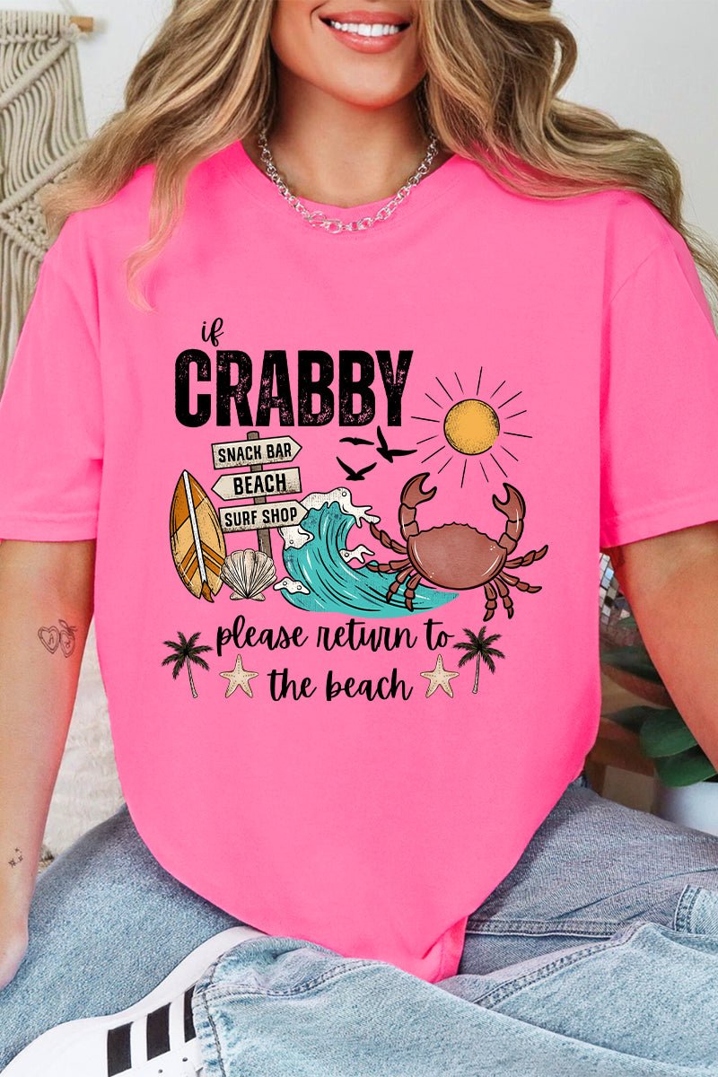 Crabby Beach Comfort Colors Adult Ring-Spun Cotton Tee - Wholesale Accessory Market