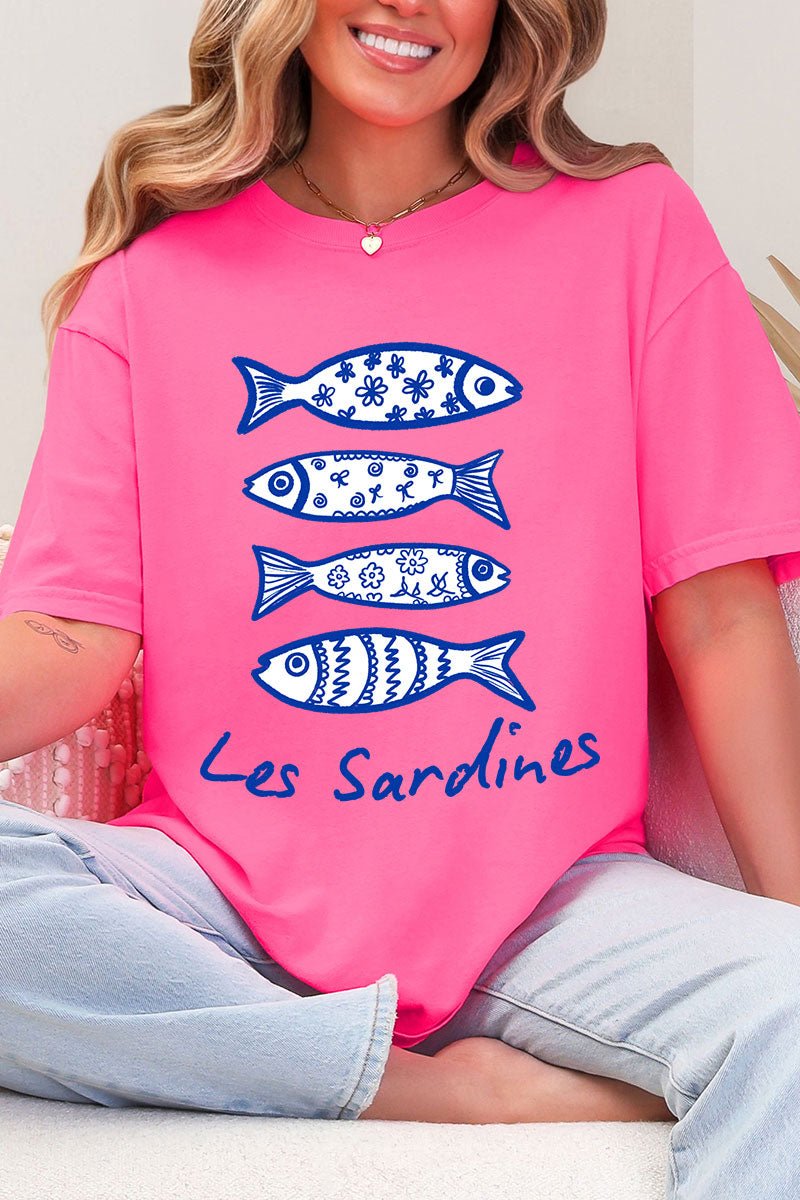 Les Sardines Comfort Colors Adult Ring - Spun Cotton Tee - Wholesale Accessory Market