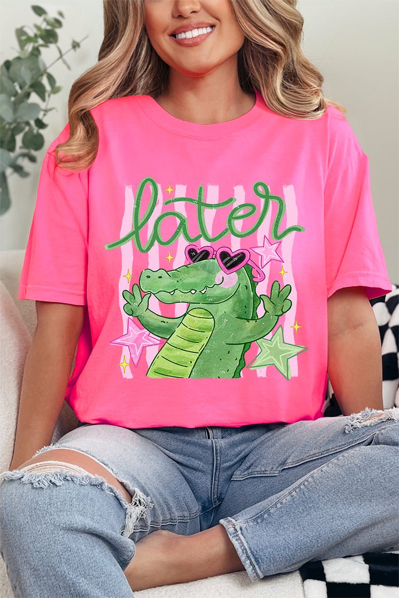 Preppy Later Gator Comfort Colors Adult Ring - Spun Cotton Tee - Wholesale Accessory Market