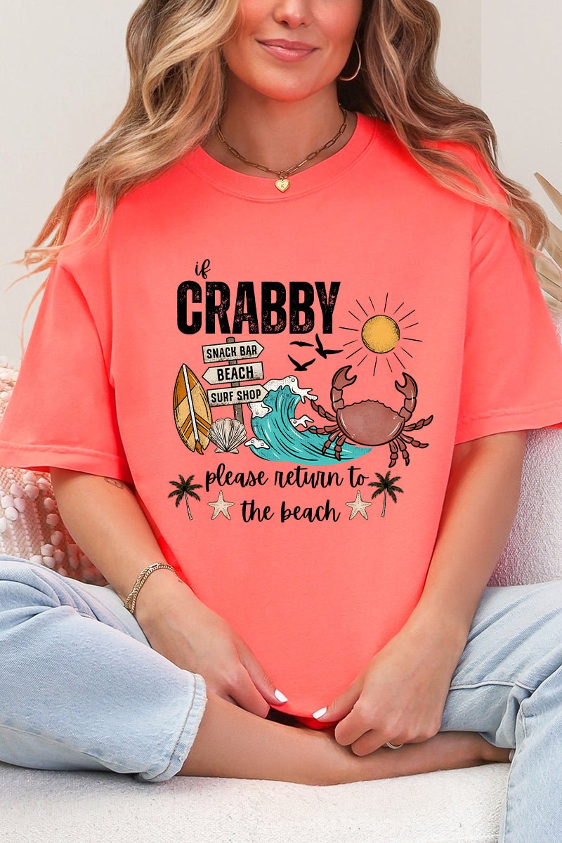 Crabby Beach Comfort Colors Adult Ring-Spun Cotton Tee - Wholesale Accessory Market