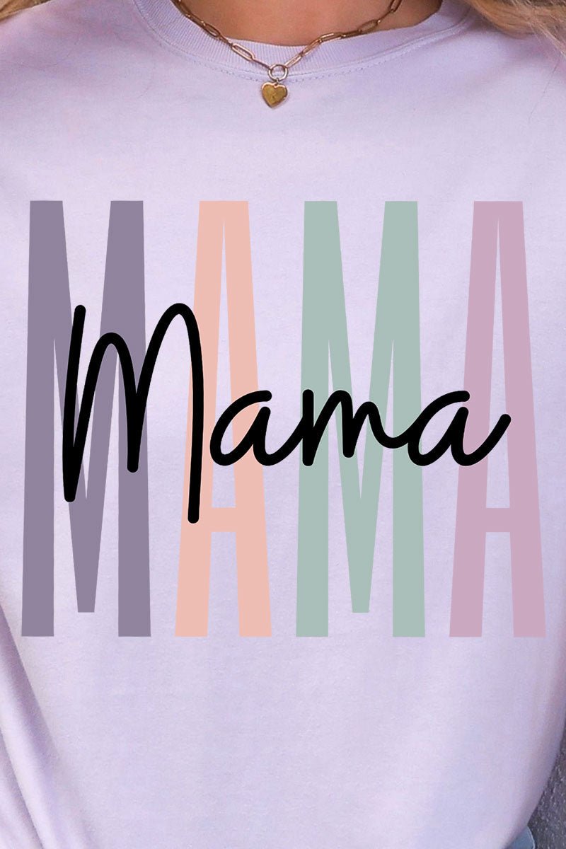 Block Script Mama Comfort Colors Adult Ring - Spun Cotton Tee - Wholesale Accessory Market