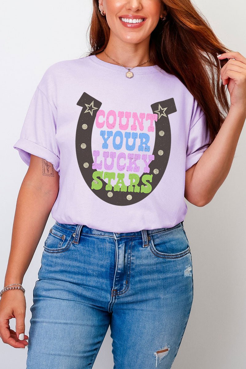Count Your Lucky Stars Comfort Colors Adult Ring - Spun Cotton Tee - Wholesale Accessory Market