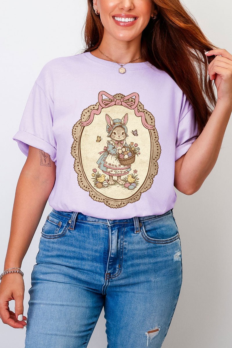 Easter Belle Spring Bunny Comfort Colors Adult Ring - Spun Cotton Tee - Wholesale Accessory Market