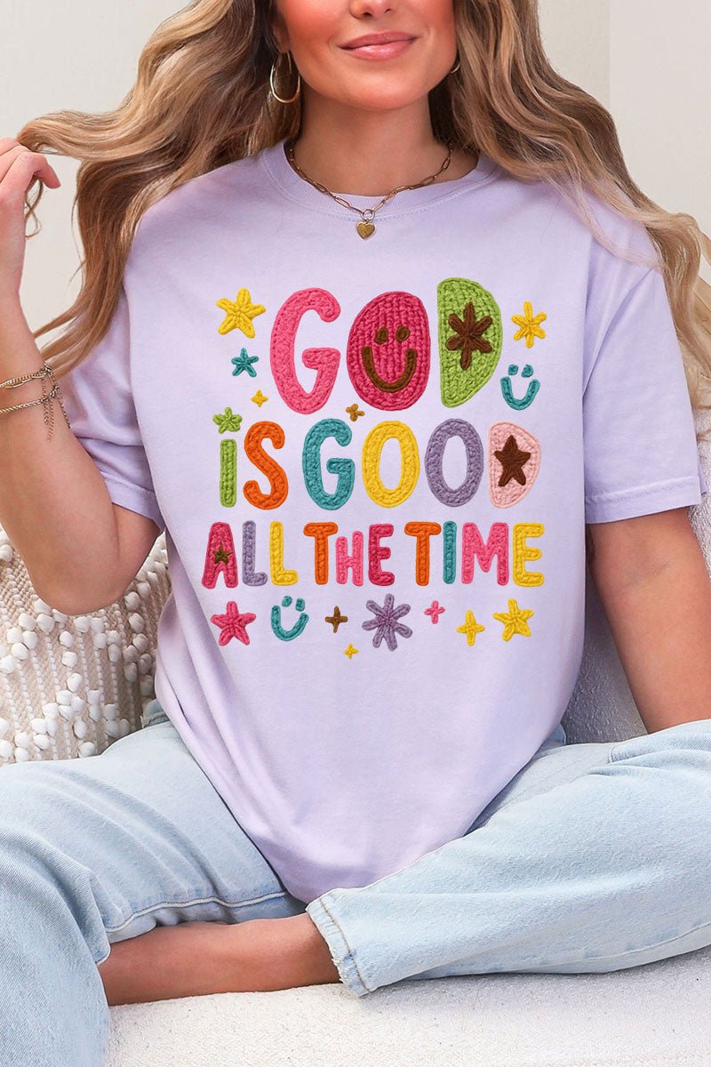 Faux Yarn God Is Good Comfort Colors Adult Ring - Spun Cotton Tee - Wholesale Accessory Market