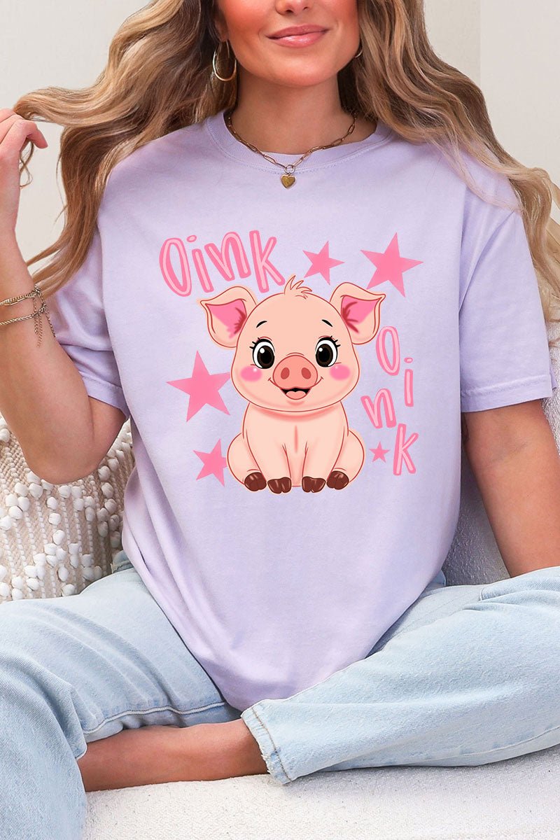 Oink Oink Shake Full Front & Back Design Comfort Colors Adult Ring-Spun Cotton Tee - Wholesale Accessory Market