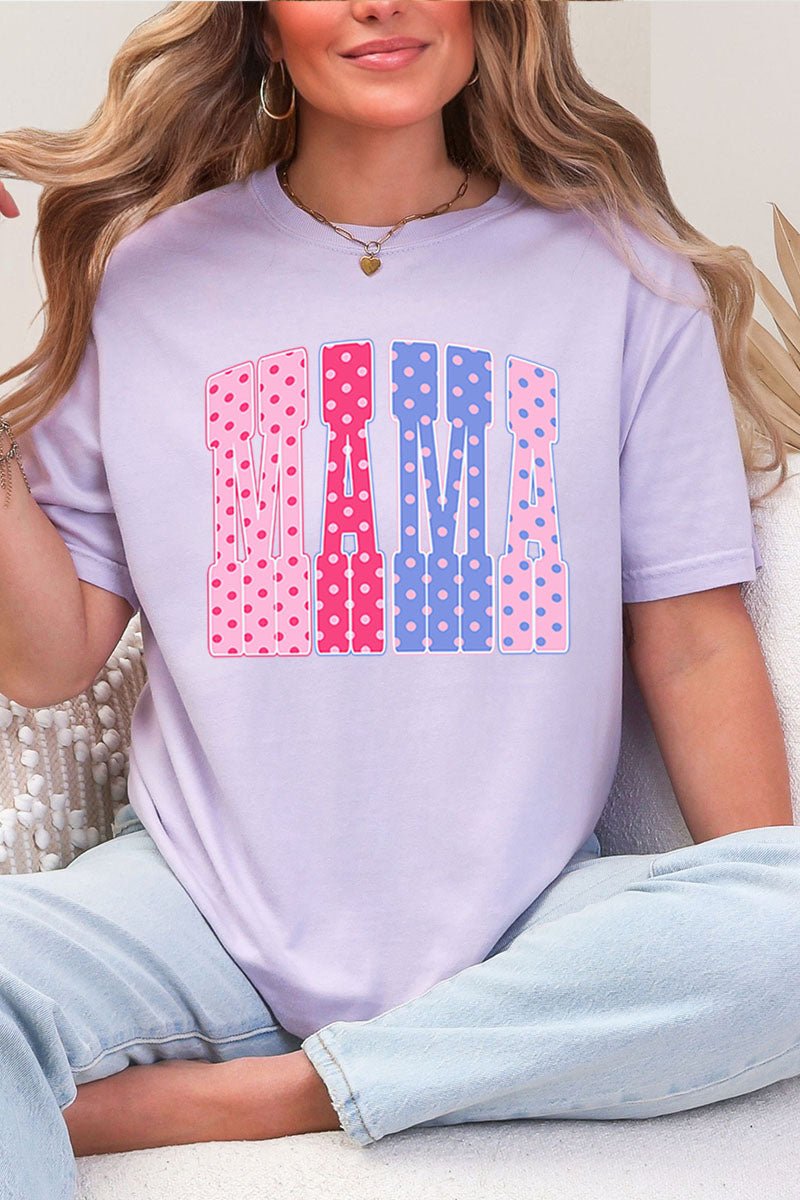 Polka Dot Pop Mama Comfort Colors Adult Ring - Spun Cotton Tee - Wholesale Accessory Market