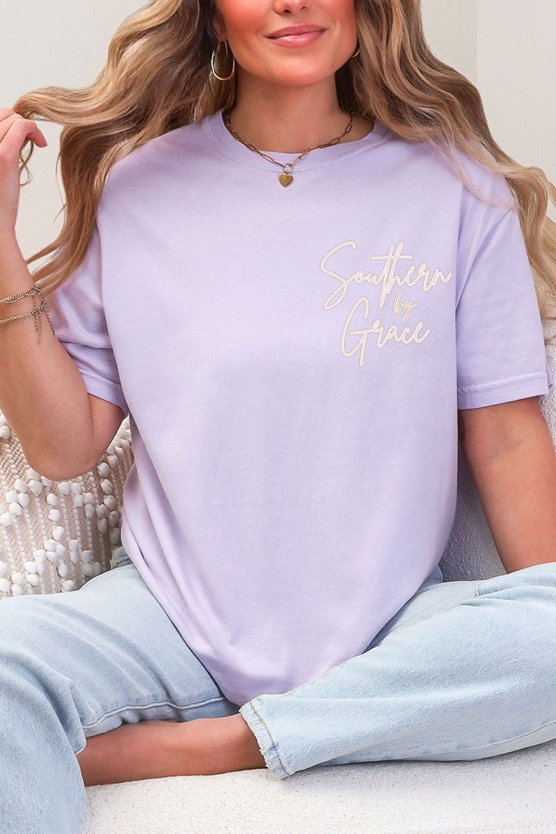 Southern By Grace Ruffle Front & Back Comfort Colors Adult Ring - Spun Cotton Tee - Wholesale Accessory Market