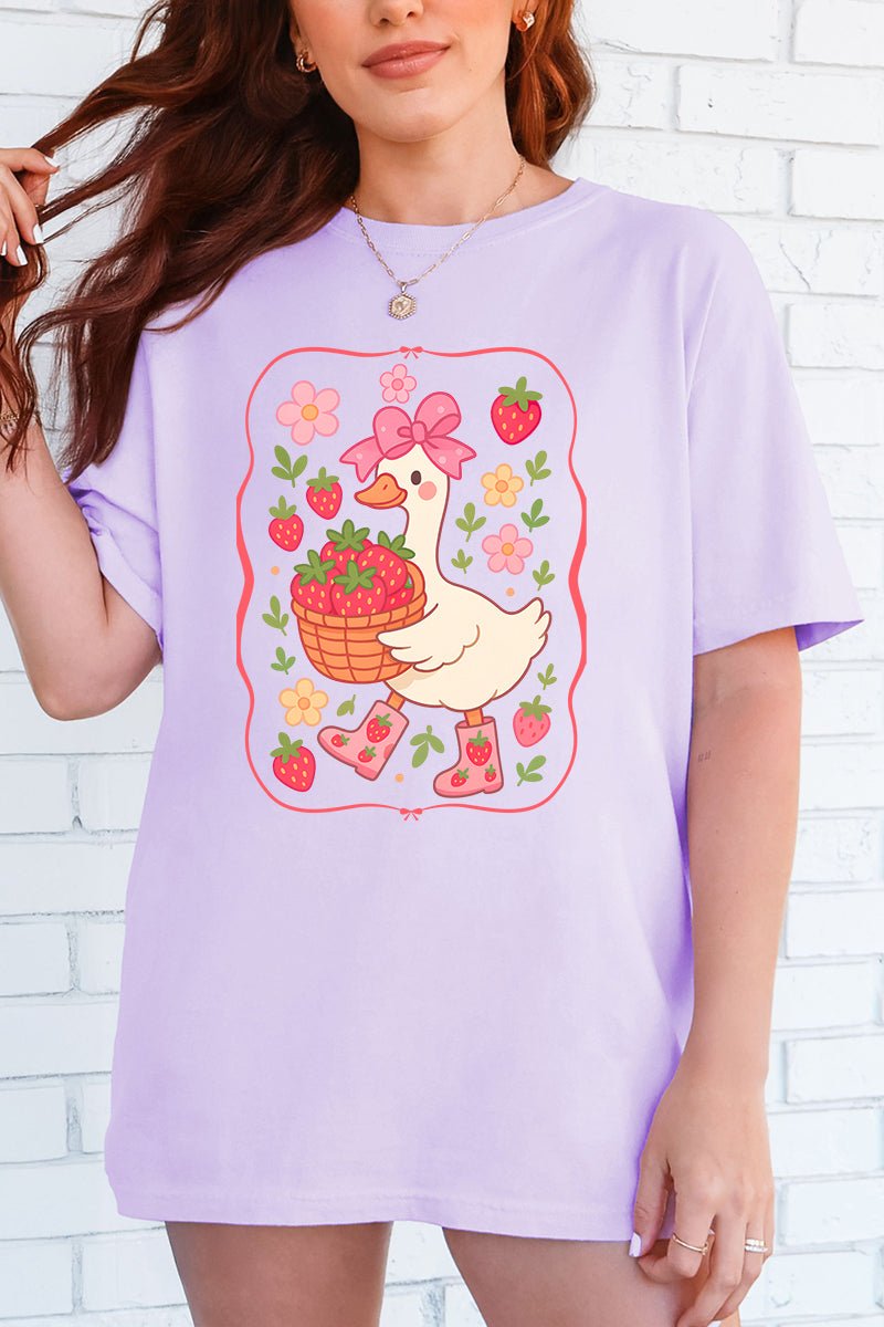 Strawberry Goose Comfort Colors Adult Ring - Spun Cotton Tee - Wholesale Accessory Market