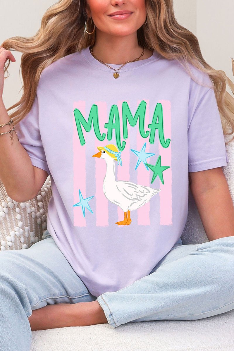 Striped Stars Mama Goose Comfort Colors Adult Ring - Spun Cotton Tee - Wholesale Accessory Market