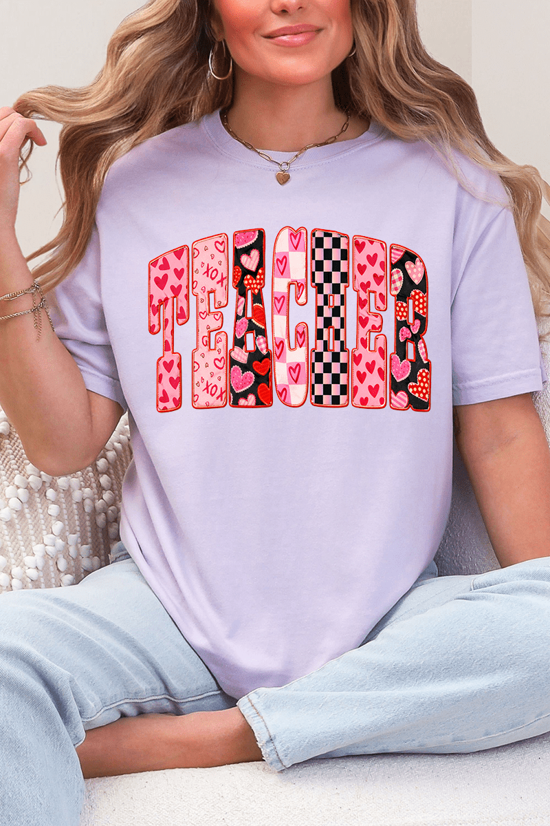 Teacher Full Of Love Comfort Colors Adult Ring - Spun Cotton Tee - Wholesale Accessory Market