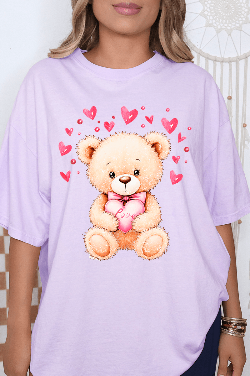 Teddy In Love Comfort Colors Adult Ring - Spun Cotton Tee - Wholesale Accessory Market