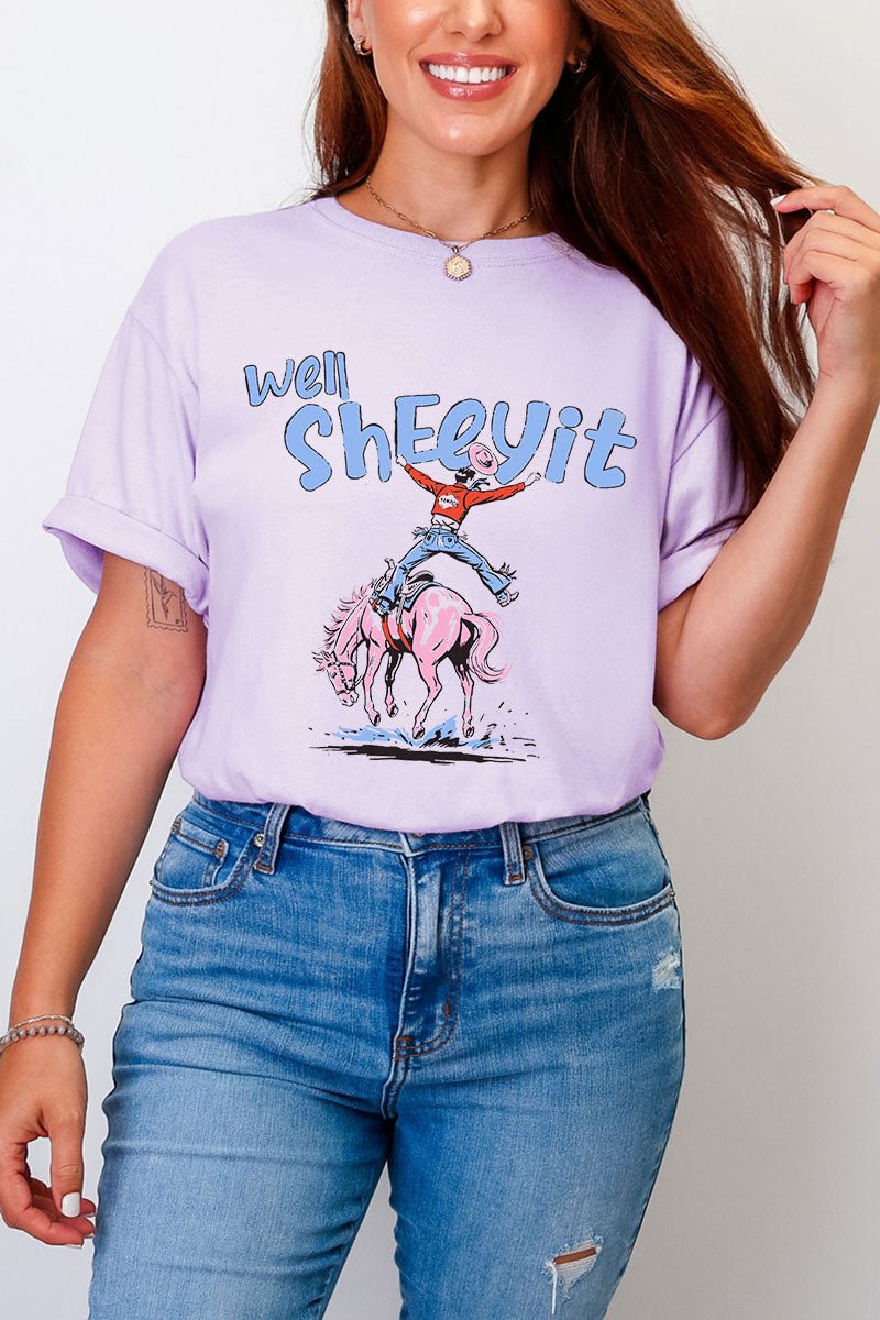 Well Sheeyit Cowboy Comfort Colors Adult Ring - Spun Cotton Tee - Wholesale Accessory Market