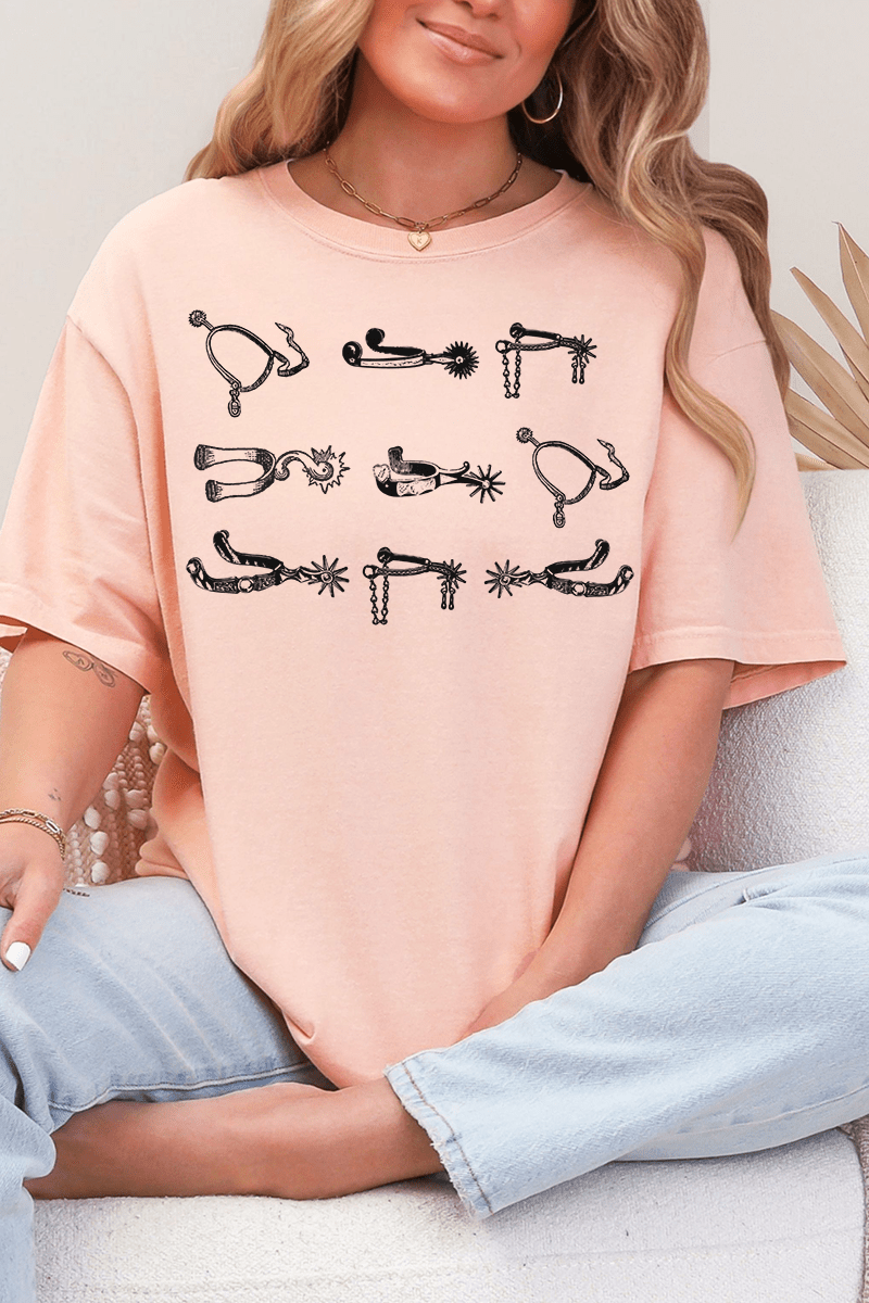 Boot Spurs Comfort Colors Adult Ring - Spun Cotton Tee - Wholesale Accessory Market