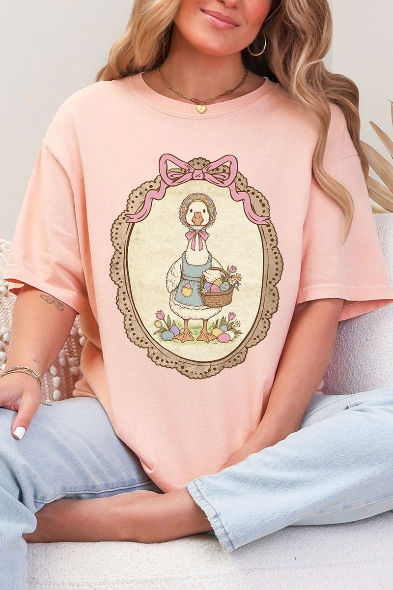 Easter Belle Spring Goose Comfort Colors Adult Ring - Spun Cotton Tee - Wholesale Accessory Market