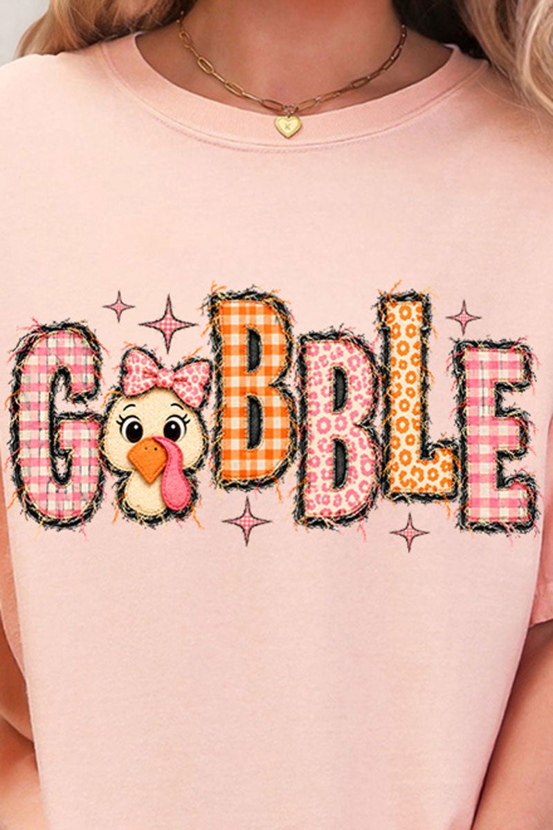 Gobble In Gingham Comfort Colors Adult Ring-Spun Cotton Tee - Wholesale Accessory Market